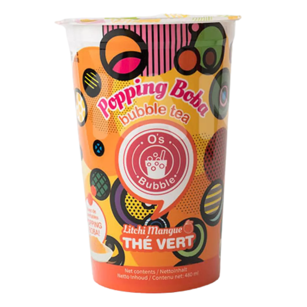 O'S Popping Boba Lychee Mango Einzelpack 480ML